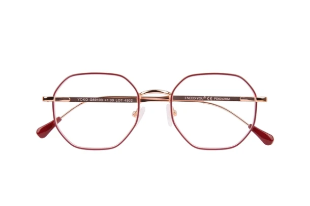Leesbril I Need You +3.00 dpt Yoko rood-koper