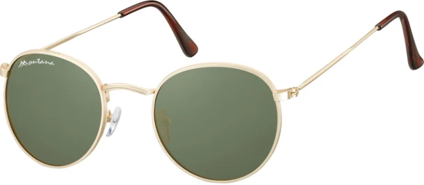 Zonnebril Montana Met Groen G15 Glas Mat Goud