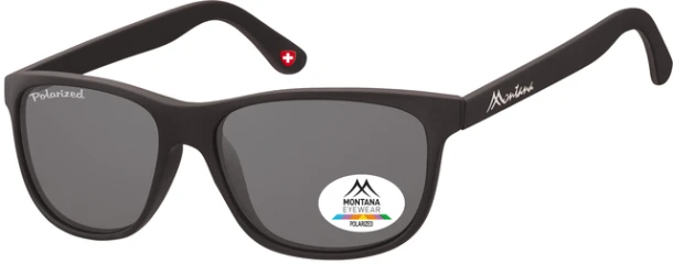 Zonnebril Montana Met Smoke Polar Glas Mat Zwart