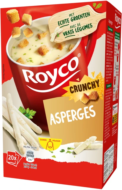 Soep Royco Crunchy Asperges 20 Zakjes