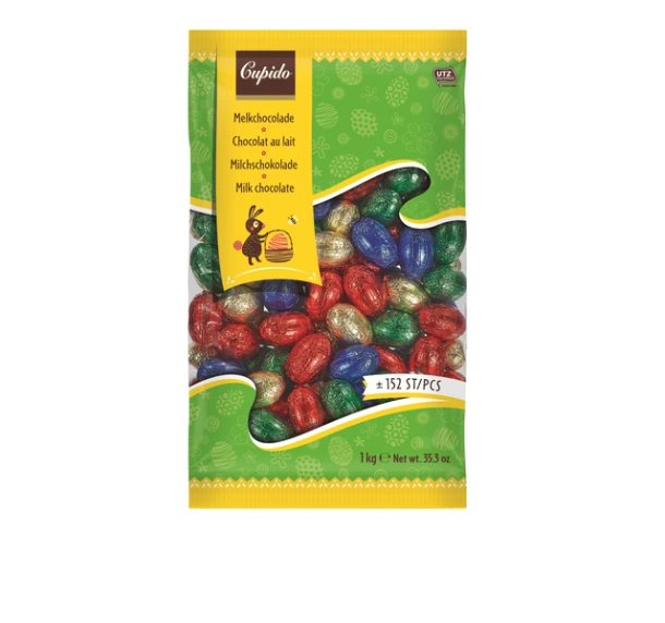 Chocolade Cupido paaseitjes melk zak 1kg