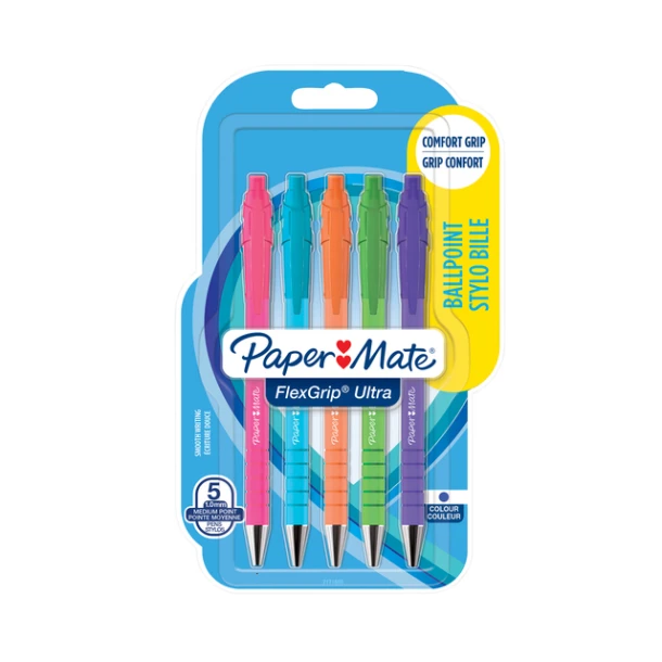 Balpen Papermate Flexgrip Drukknop Bright Fun