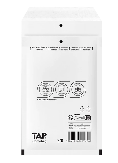 Envelop Tap Comebag Luchtkussen 140x220mm 200st