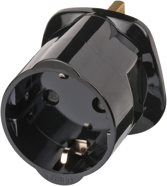 Reisstekker Brennenstuhl Adapter Gb/Uk Zwart