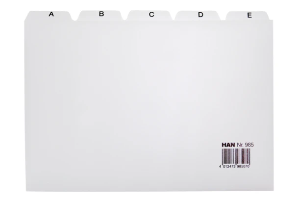 Tabkaart Han afabet A5 HA-985 lichtgrijs