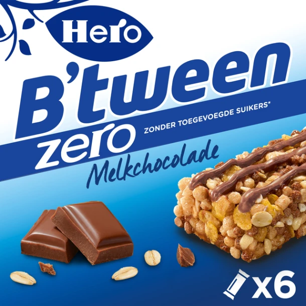 Tussendoortje Hero B'Tween Melkchocolade Zero