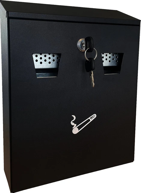 Asbak Brasq Wand 32x26cm Zwart