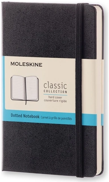 Notitieboek Moleskine pocket 90x140mm dots hard cover zwart