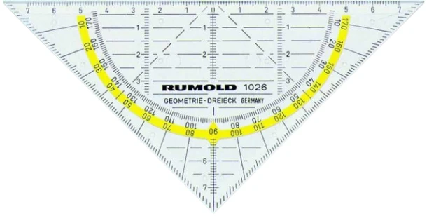 Geodriehoek Rumold 1026 160mm transparant