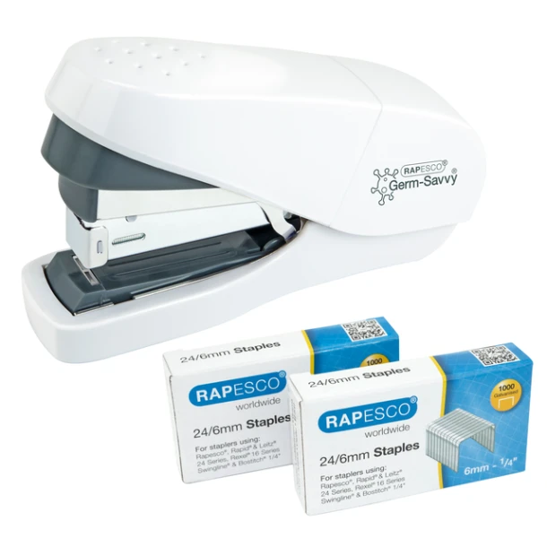 Nietmachine Rapesco Germ-Savvy Less Effort Eco antibacterieel wit