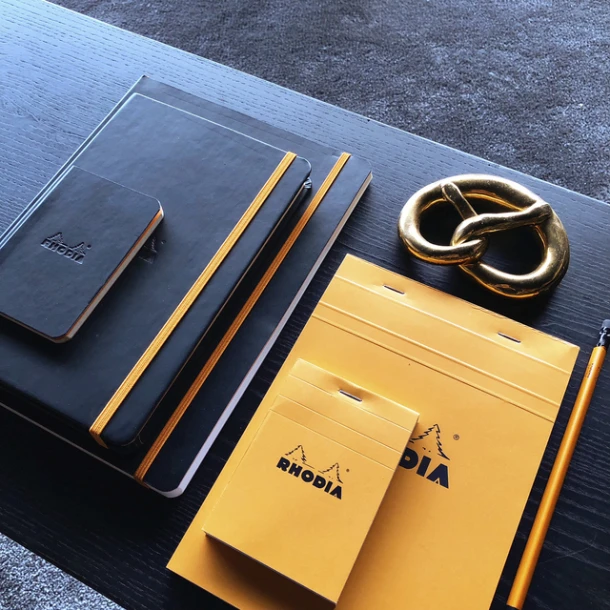 Schrijfblok Rhodia A5 Lijn 80vel 80gr Kantln Or