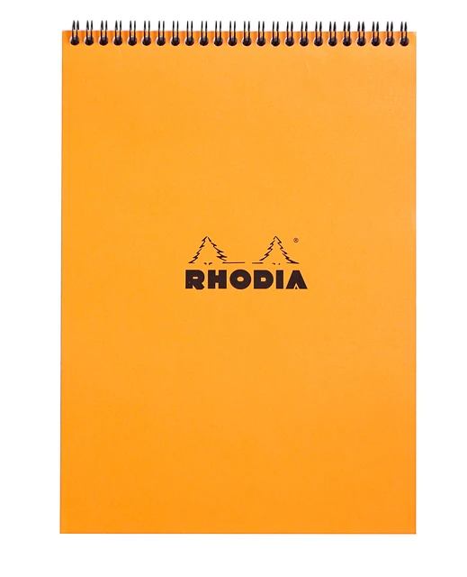 Spiraalblok Rhodia A4 lijn 160 pagina's 80gr oranje