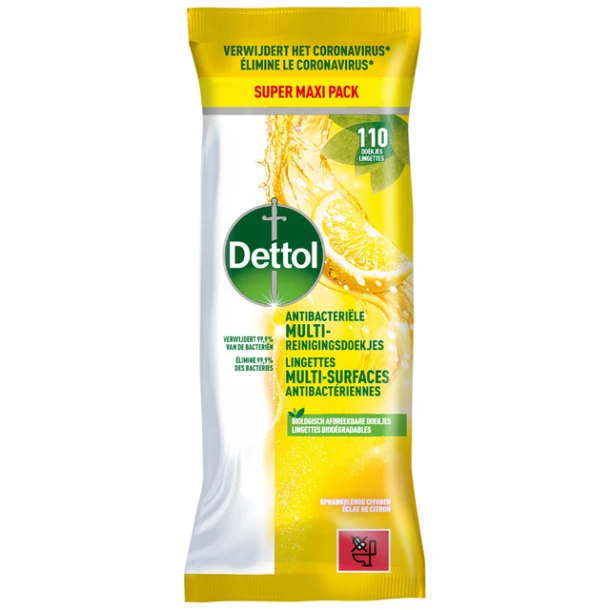 Reinigingsdoekjes Dettol Citr 110st