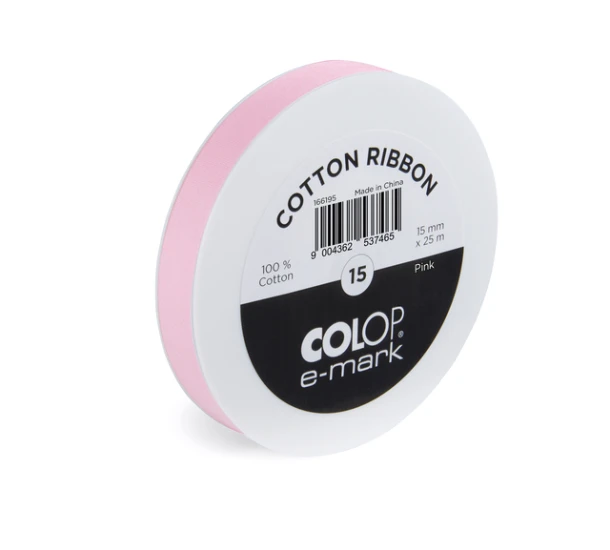 Lint Colop E-mark 15mmx25m roze