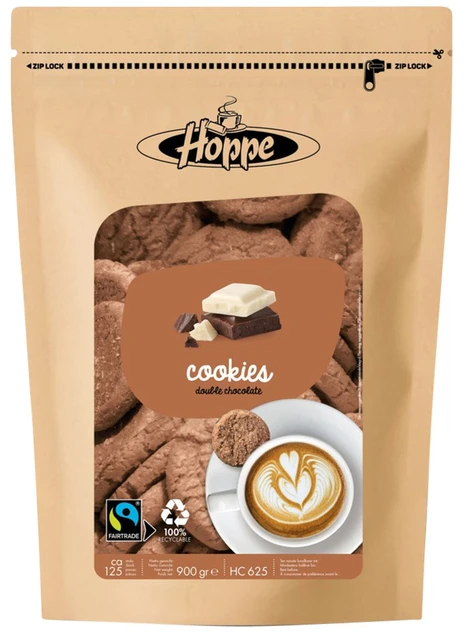 Koekjes Hoppe Cookies Fairtrade Double Chocolate