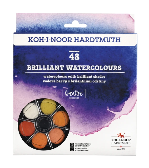 Waterverf Koh-i-Noor blister 48 kleuren