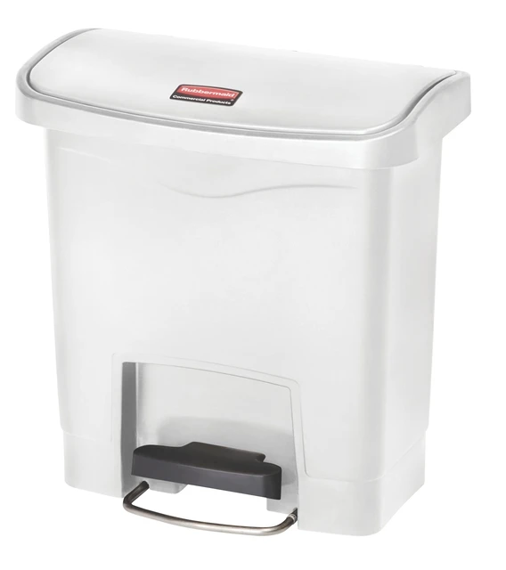 Pedaalemmer Rubbermaid Slim Jim Step On 15l Wit