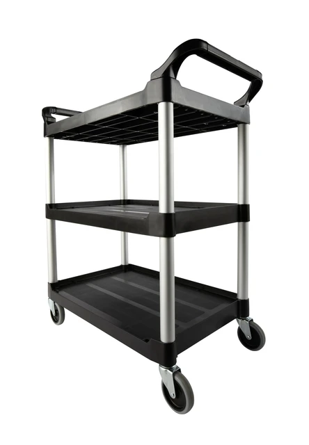 Serveerwagen Rubbermaid Met 10cm Zwenkwielen Zwart