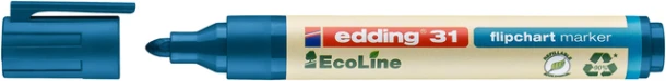 Viltstift edding 31 EcoLine voor flipover rond 1.5-3mm blauw