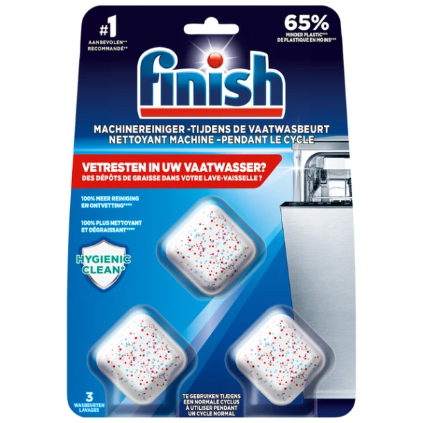 Vaatwasmachine-Reiniger Tabs Finish 3 Stuks