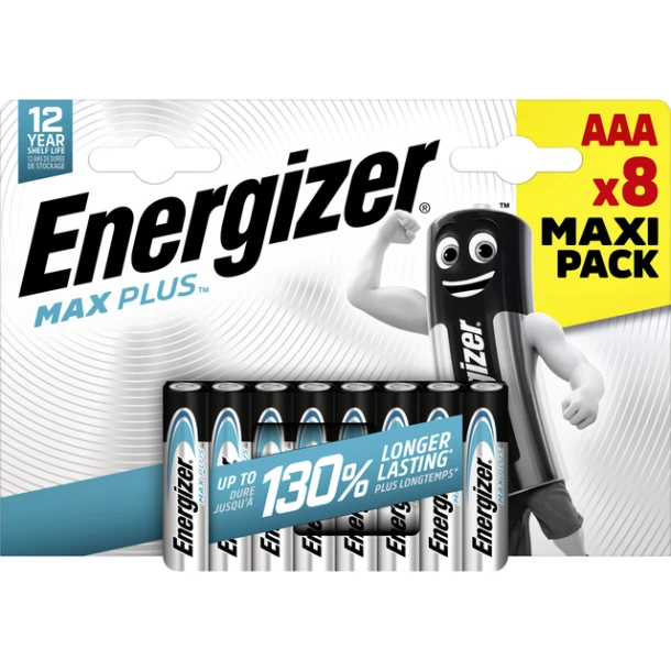 Batterij Energizer Max Plus 8x AAA alkaline