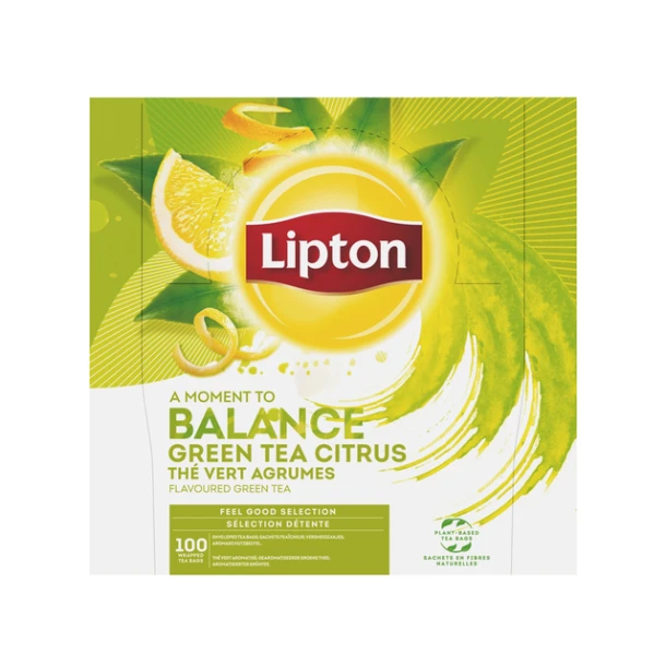Thee Lipton Balance Green Tea Citrus 100x1.5gr