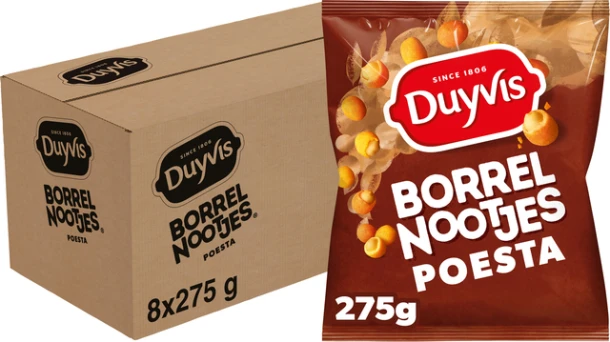 Borrelnootjes Duyvis Poesta Zak 275gr
