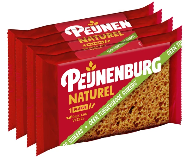 Koek Peijnenburg Naturel Zon Toegevoeg Suik 4pack