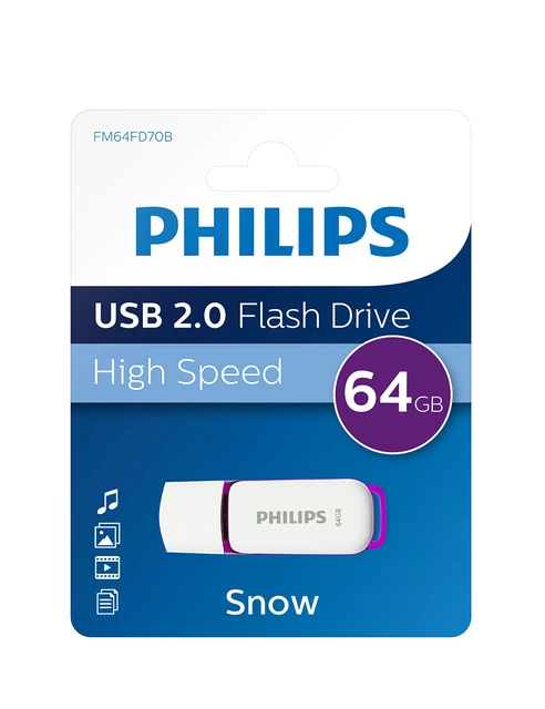 USB stick 2.0 Philips Snow USB-A 64GB paars