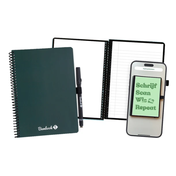 Notitieboek Bambook Forest A5 Lijn 40pag Uitwisb