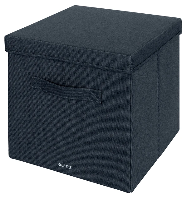 Opbergdoos Leitz gestoffeerd met deksel 330x325x380mm grijs 2 st