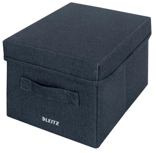 Opbergdoos Leitz gestoffeerd met deksel 190x160x285mm grijs 2 st