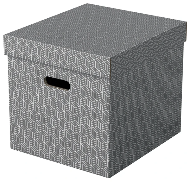 Opbergdoos Esselte home kubus 320x315x365mm grijs 3 stuks