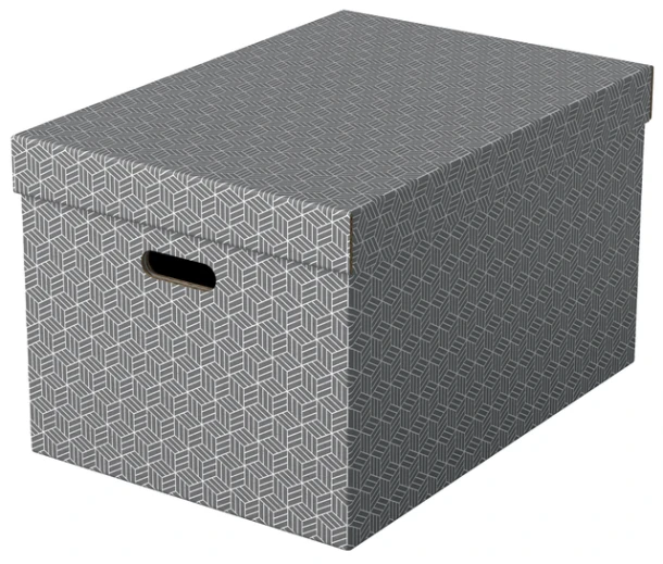 Opbergdoos Esselte home groot 355x305x510mm grijs 3 stuks