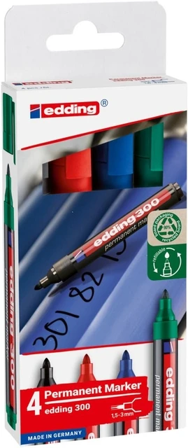 Viltstift edding 300 rond 1.5-3mm assorti 4 stuks