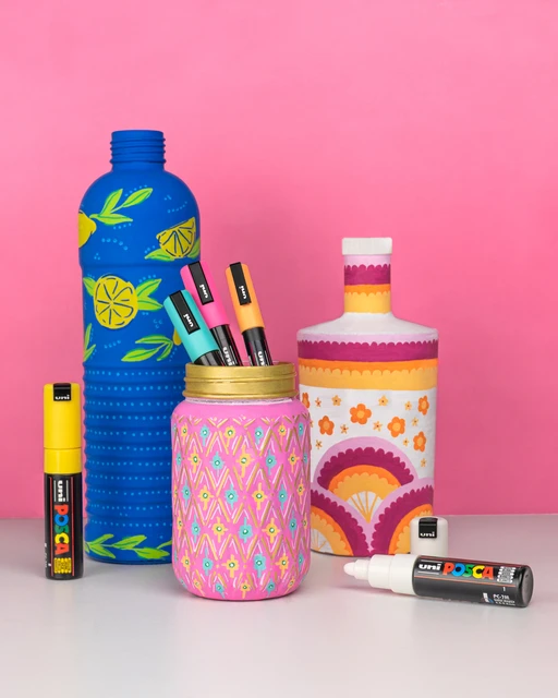 Paintmarker Uni POSCA PC17K extra breed rechthoek donkergroen