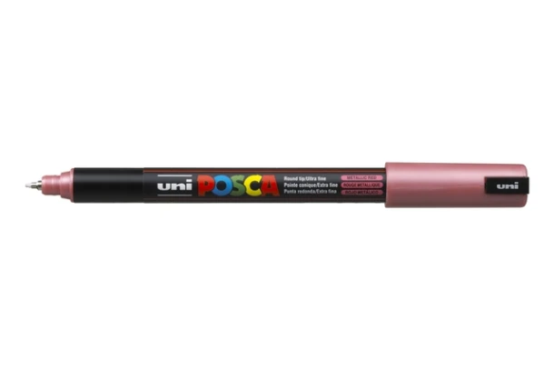 Paintmarker Uni POSCA PC1MR extra fijn metallic rood