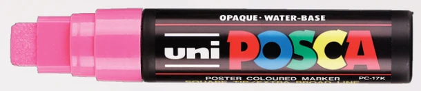 Paintmarker Uni POSCA PC17K extra breed rechthoek roze