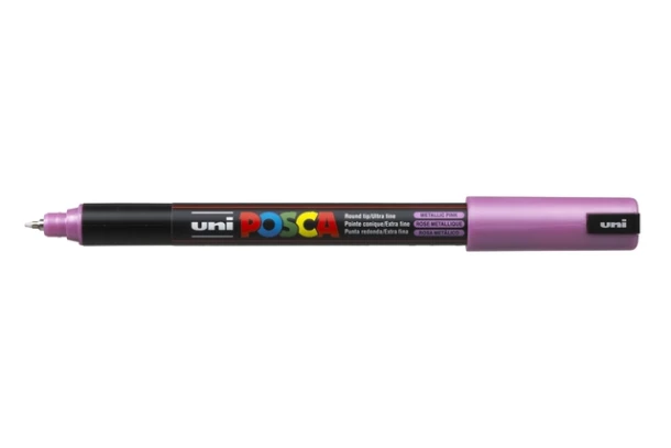 Paintmarker Uni POSCA PC1MR extra fijn metallic roze