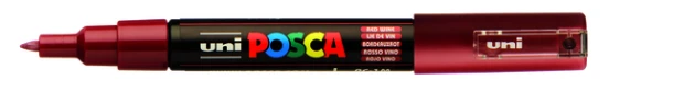 Marker Posca ronde punt extra fijn Wijnrood PC1MC
