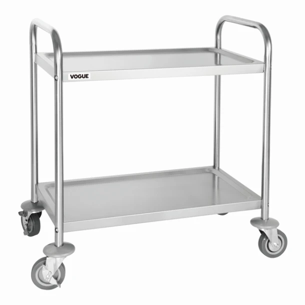 Serveerwagen Vogue Met 2 Plateaus 82.5x71 Cm Rvs