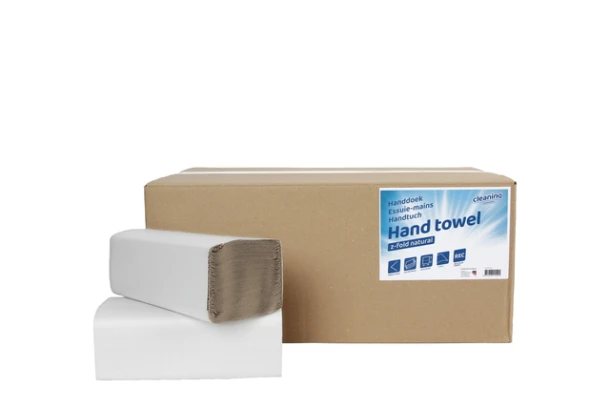 Handdoek Cleaninq H3 z-vouw 1-laags 250x230mm 20x250 vel naturel