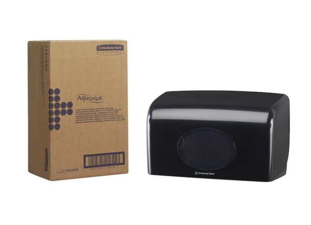 Toiletpapierdispenser Aquarius Duo Zwart 7191