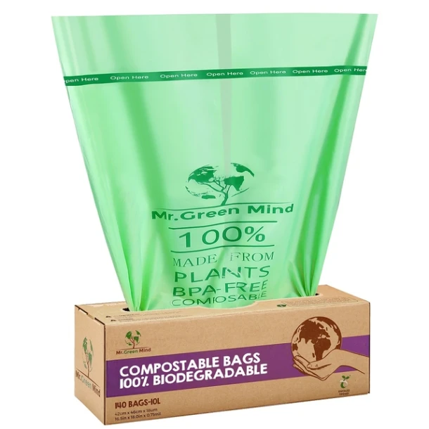Afvalzak Bio Mr.Green Mind 43x46cm 10l Dispenser