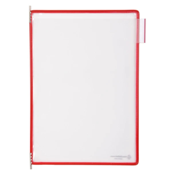 Zichtpaneel Tarifold A4 verticaal rood 10 stuks