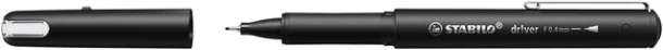 Fineliner Stabilo Driver 0.4 zwart 1088/46