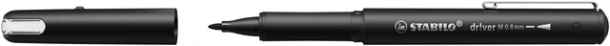 Fineliner STABILO dr!ver medium zwart 1089/46