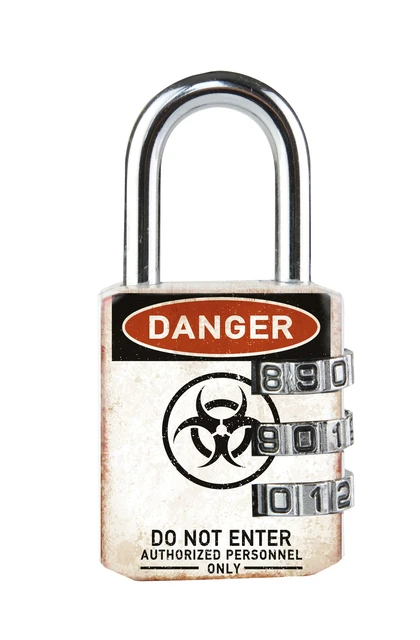 Hangslot Masterlock 3 Cijfer 30mm Danger Motief