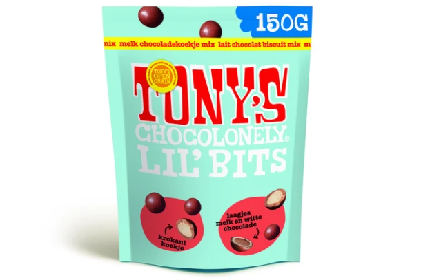 Chocolade Tony's Chocolonely Lil' Bits melk koekje mix 150 gram