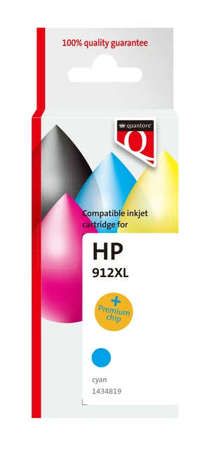 Inktcartridge Quantore alternatief tbv Hp 912XL 3YL81AE hc blauw